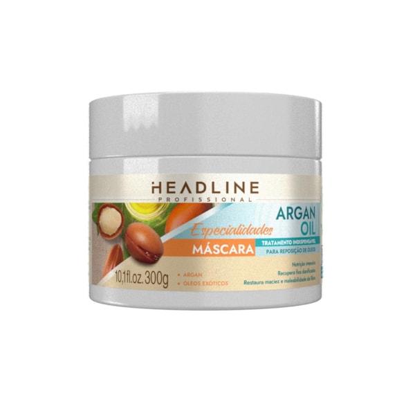 Máscara De Nutrição Argan Oil Especialidades Headline 300g-2c3fde32-d248-40b1-9516-cb7a4cf73ce6