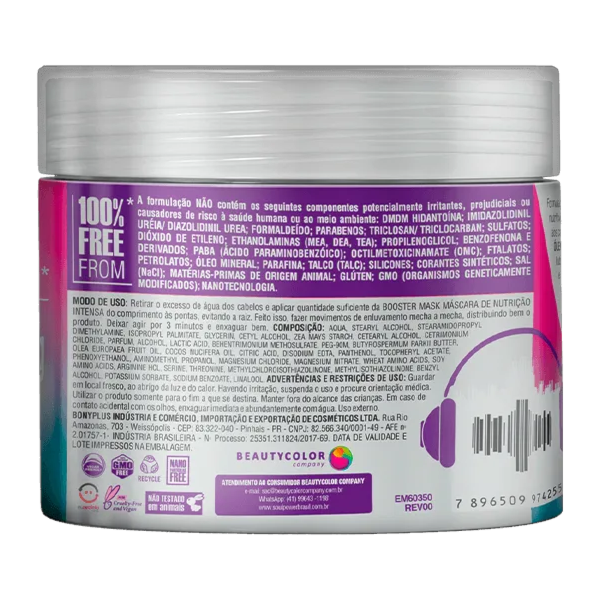 Máscara Nutritiva Booster Mask Soul Power - Nutrição Intensa, Restaura os Cachos - 400g-414aeddd-cf1e-4b89-9b33-890bfa61e5e0