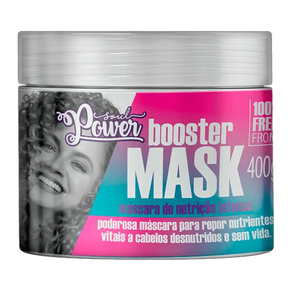Máscara Nutritiva Booster Mask Soul Power - Nutrição Intensa, Restaura os Cachos - 400g-8608384d-f50f-4860-adeb-918f26d353ad