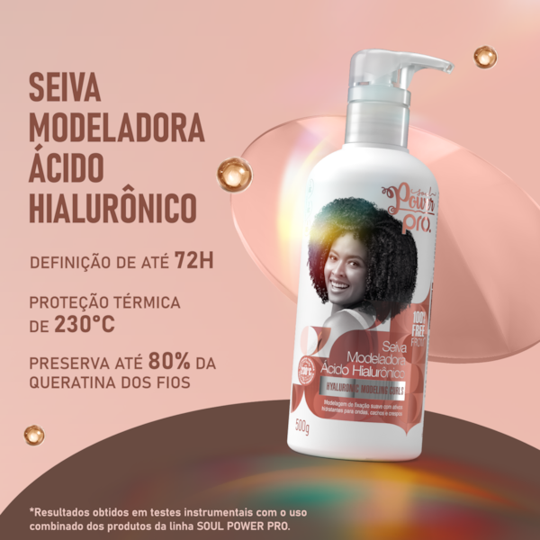 Seiva Modeladora Ácido Hialurônico Soul Power PRO - Fixa Suavemente e Preserva a Definição - 500g-c8cae24f-f516-4ff6-926f-a1858f1ca94f