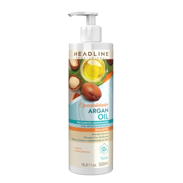 Shampoo Argan Oil - Limpa e Nutre - HEADLINE Especialidades - 500ml-2adae2af-d413-4f06-b240-956f8995f229