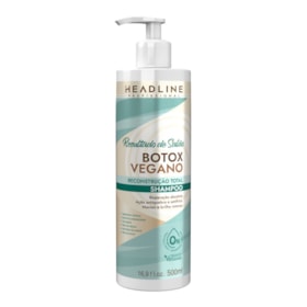 Shampoo Botox Vegano - Limpa e Repara os Fios - HEADLINE Resultado de Salão - 500ml