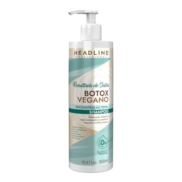 Shampoo Botox Vegano - Limpa e Repara os Fios - HEADLINE Resultado de Salão - 500ml-6af6f756-bedb-41a3-b81b-040d76326ef5