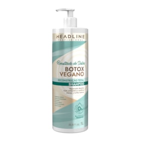 Shampoo Botox Vegano Resultado De Salão Reconstrução Headline 1000ml