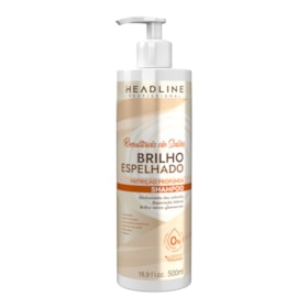 Shampoo Brilho Espelhado - Limpa e Nutre Profundamente - HEADLINE Resultado de Salão - 500ml