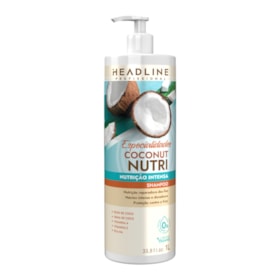 Shampoo Coconut Nutri - Limpa Suavemente e Nutre - HEADLINE Especialidades - 1L