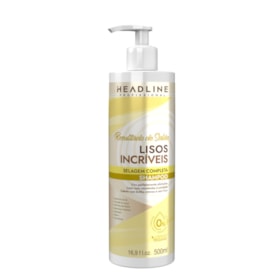 Shampoo Lisos Incríveis - Sela e Alinha os Fios - HEADLINE Resultado de Salão - 500ml