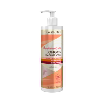 Shampoo Longos Magníficos, Limpa e Fortalece - HEADLINE - 500ml