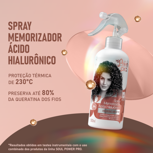 Spray Memorizador Ácido Hialurônico Soul Power PRO - Hidrata e Devolve os Cachos - 500ml-308dd0fa-ada5-4466-8bd3-b90f66d92b39