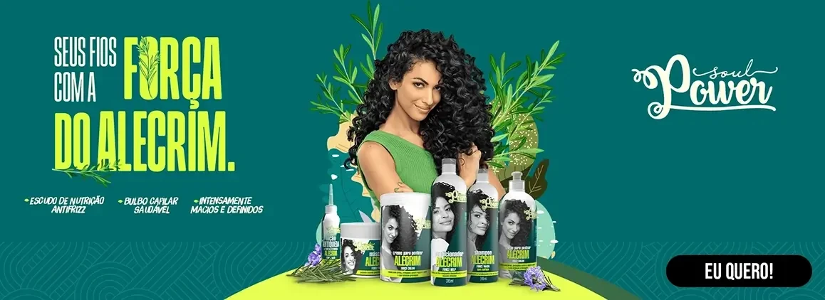 Banner lançamento produtos linha Alecrim Soul Power
